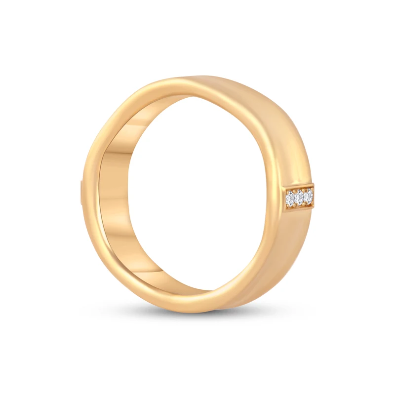Diamond & Ruby Ring — Men, Yellow Gold